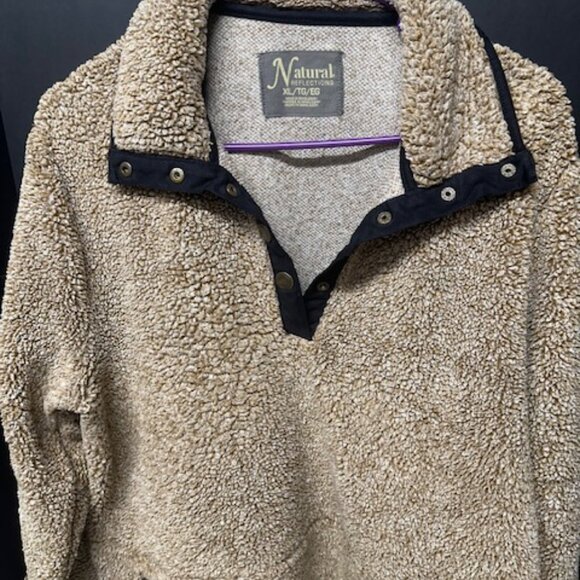 Natural Reflections Sherpa Pull Over Sweater Woman's XL - Picture 4 of 5
